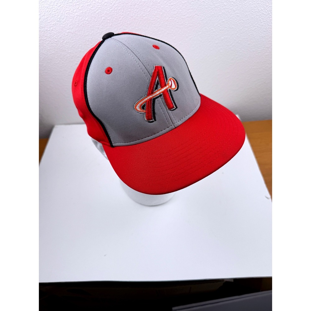 Richardson Acceleration Baseball Cap Red Grey Embroidered Hat Mens Stretch Fit